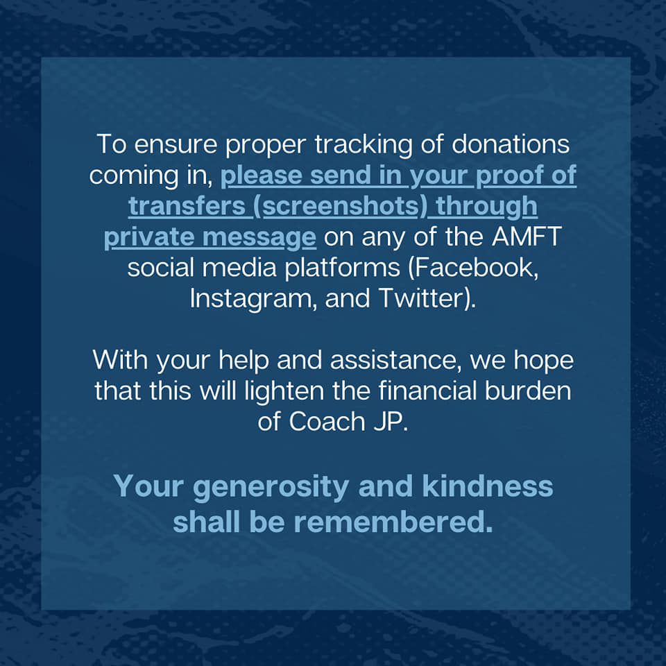 TheGUIDONSports's tweet image. JUST IN: @AteneoMFT has launched a fundraiser in support of their 12th man, Head Coach JP Merida, whose son's premature birth has amassed over Php 300,000 in hospital expenses.