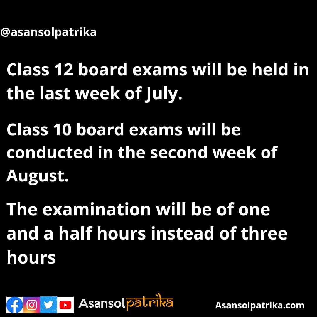 West Bengal board exam date announced!
.
.
#asansol #durgapur #WestBengal #lockdown #Exams2021 #BoardExams #BoardExams2021 #boardExam #Covid #CycloneYaas