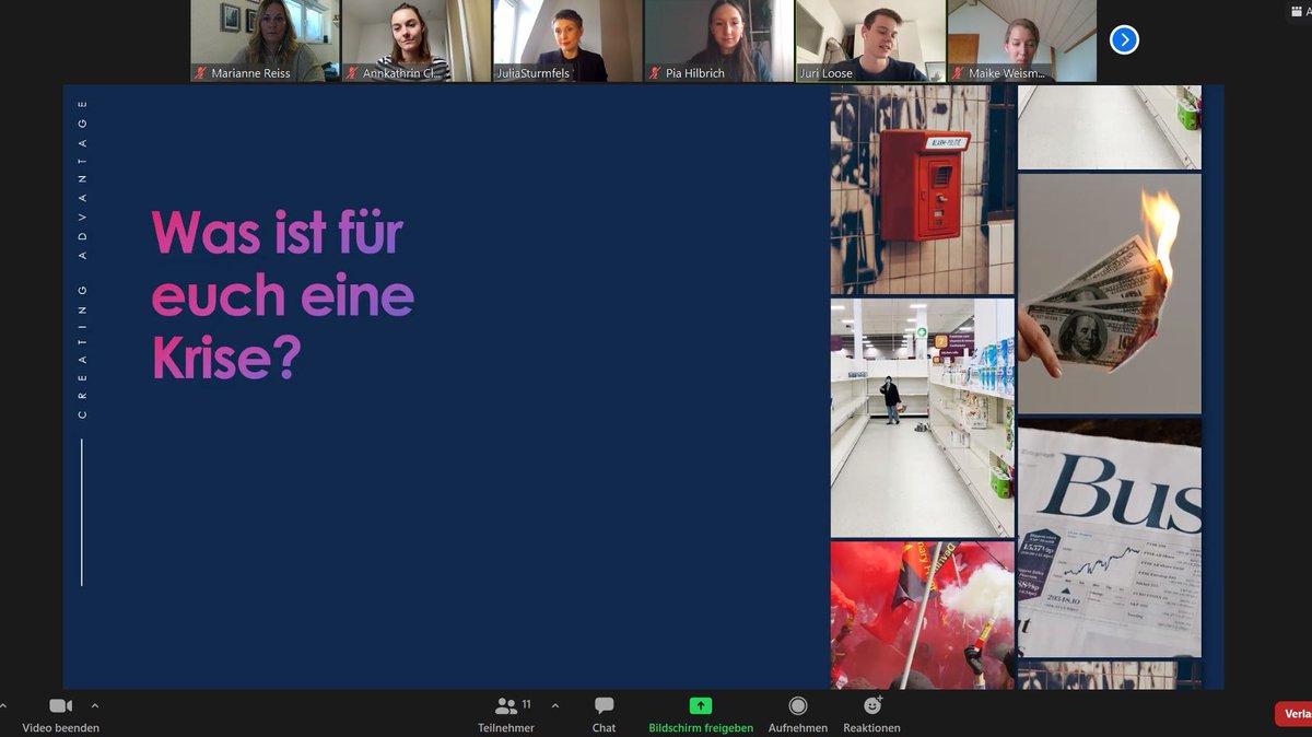 How to master a crisis? In der gestrigen Session mit <a href="/kommoguntia/">kommoguntia</a>  teilte unsere Kollegin @JuliaSturmfels  ihre Insights rund um das Thema Krisenkommunikation. Es war uns wie immer eine Freude, die Student*innen in unsere Arbeitswelt mitzunehmen. 🤩💡💻
#Grayling #Webinar
