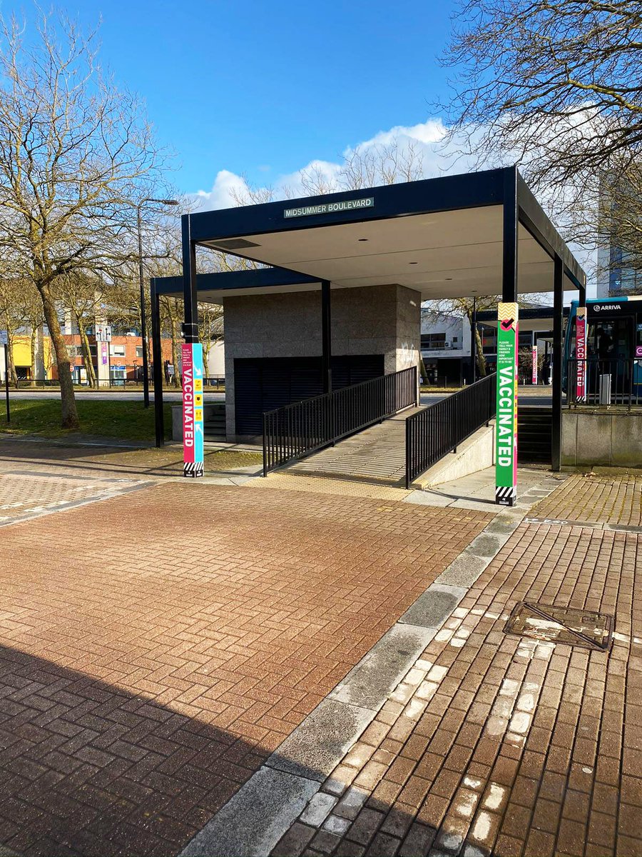 ColourCrewPrint's tweet image. A change of design around Milton Keynes with Correx board plinths wrapped around posts to promote vaccinations.
Printed, produced and fitted by our Colour Crew team.
#correxsigns  #printservices #safetyprint #printmakers #digitalprint #vinylprint #largeformatprint #miltonkeynes