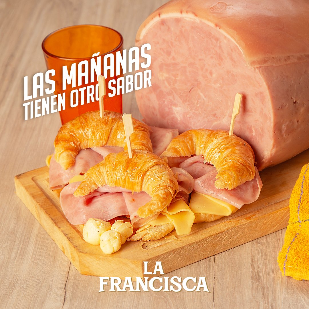 Arrancá tus días incorporando nuestro jamón ¡así todo es más rico! ¿quién más ama las medialunas con jamón y queso? 

#LaFrancisca #LaMejorCalidadAlMejorPrecio #Jamón #Cerdo #Medialunas
