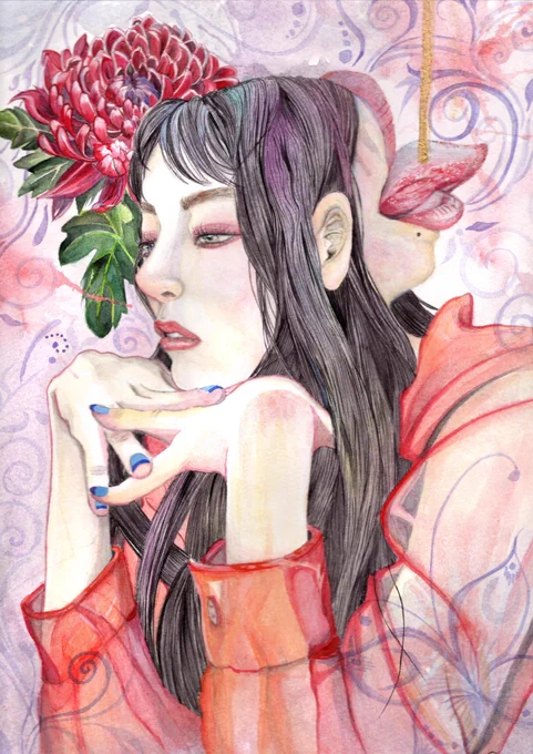 ちょっと灰汁の濃い絵とファンアートを描いてます🙇

#春の創作クラスターフォロー祭り #私の絵柄が性癖に刺さる人に届いてほしい  #イラスト #創作 #Illustrations #drowning  #artwork 