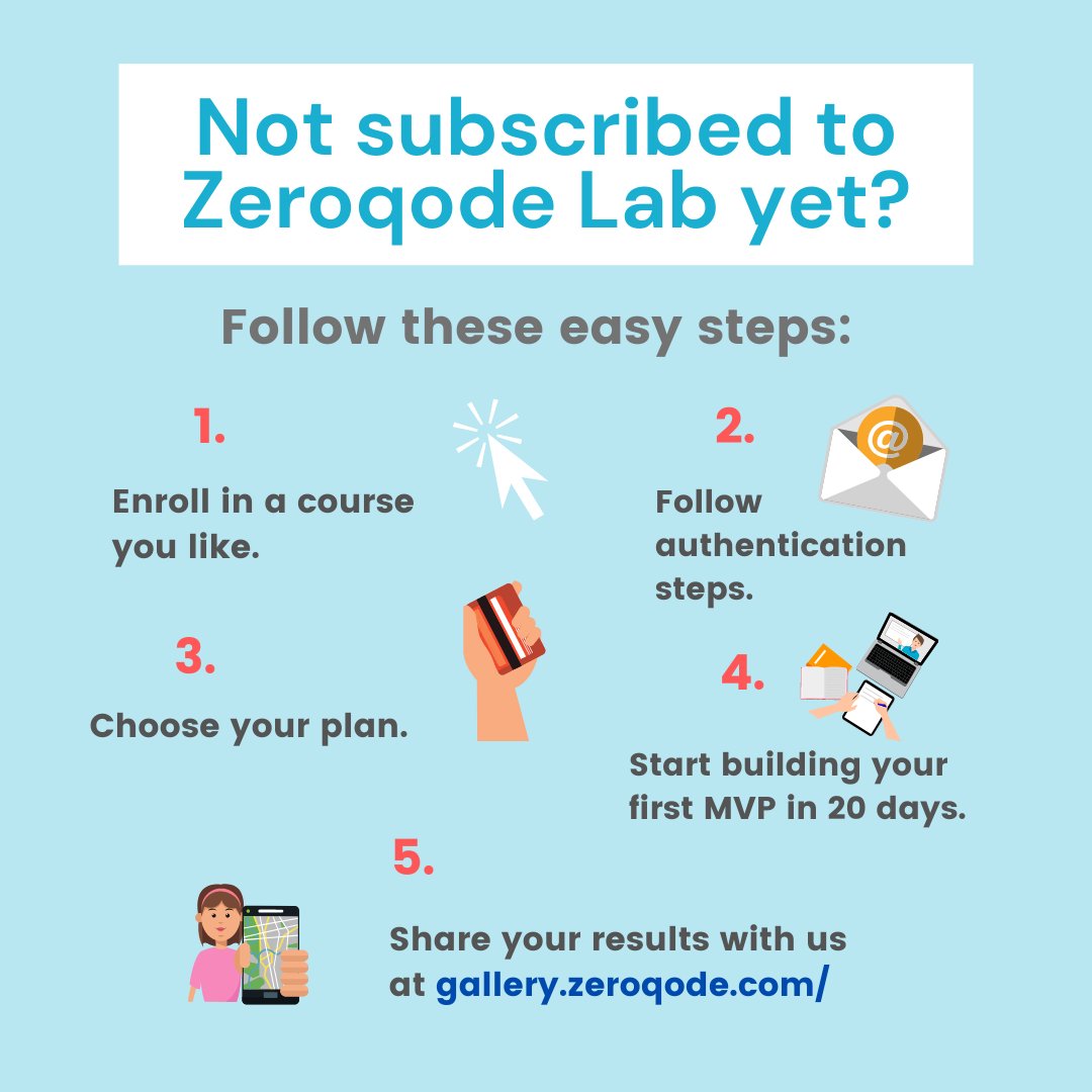 zeroqode's tweet image. In this post, we decided to simply put up the steps of signing up to Zeroqode Lab. Have you ever used Zeroqode Lab? How was your experience?
#nocode #nocodetutorila #bubbletutorial #websitebuilder