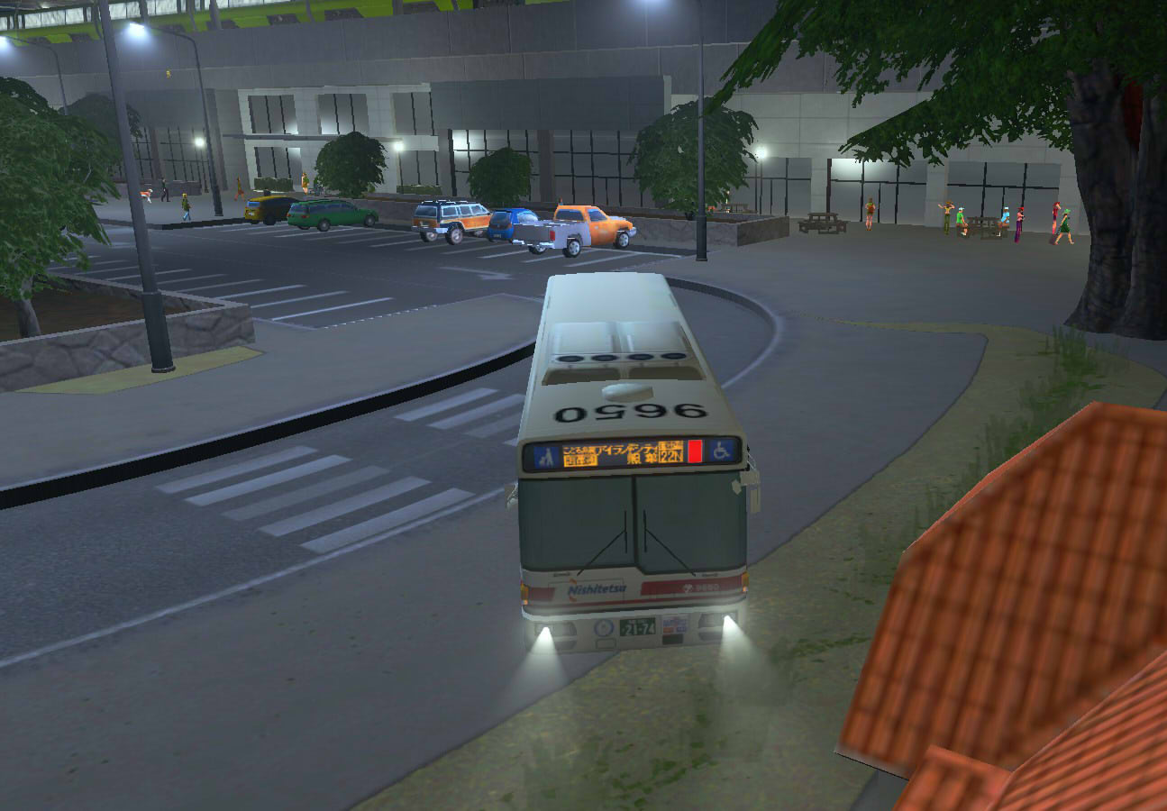 シタッパーd Dlc Train Stations の高架駅 島式ホーム の駅前広場にバス停を設置すると この画像の様にバスが歩道に乗り上げてしまうので おとなしく別のところに駅前バス停を置いた方が良さそう Citiesskylines シティーズスカイライン