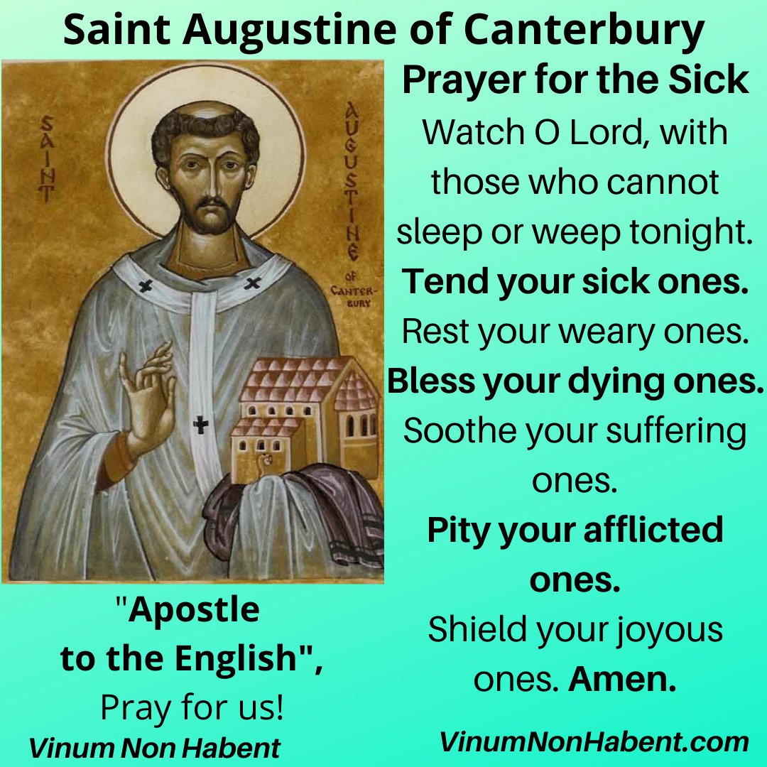 Happy feast day of Saint Augustine of Canterbury, 'Apostle to the English' ! He brought the faith England and King Aethelbertht I was one of early converts! #StAugustineofCanterbury #VinumNonHabent #Catholic #Joy #MonthofMary #YearofStJoseph