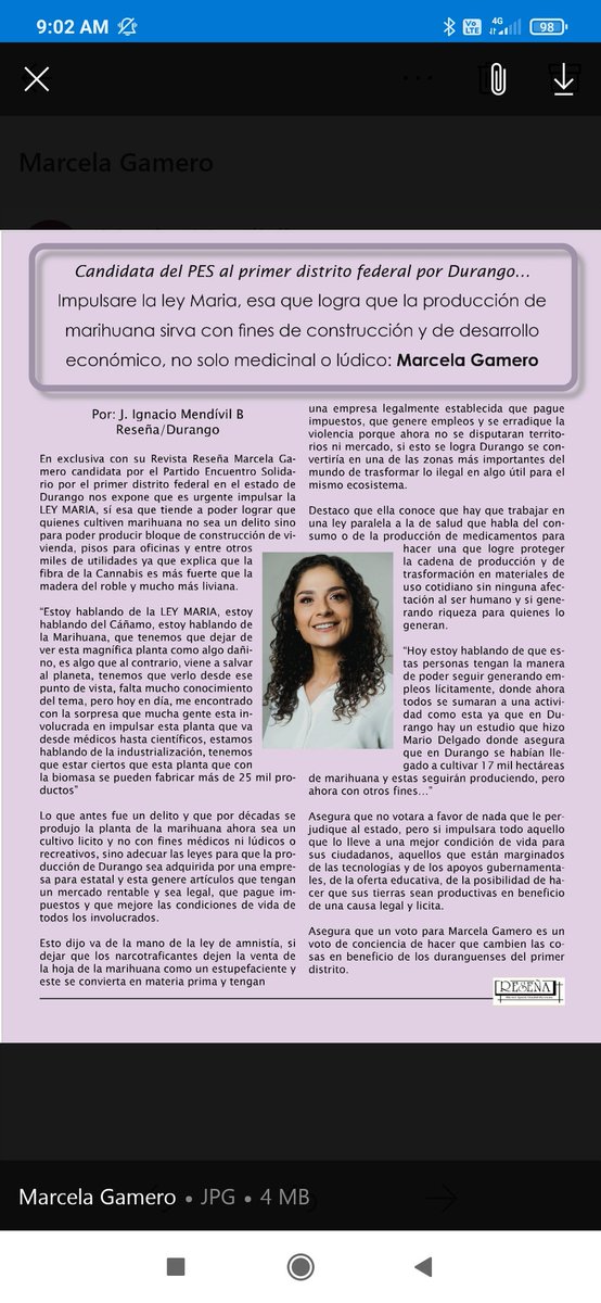 Nacho_Vertebra's tweet photo. @DurangoPes MARCELA GAMERO impulsará la ley María para Durango. Aquí nos explica cómo. https://t.co/tMpbrkSL42