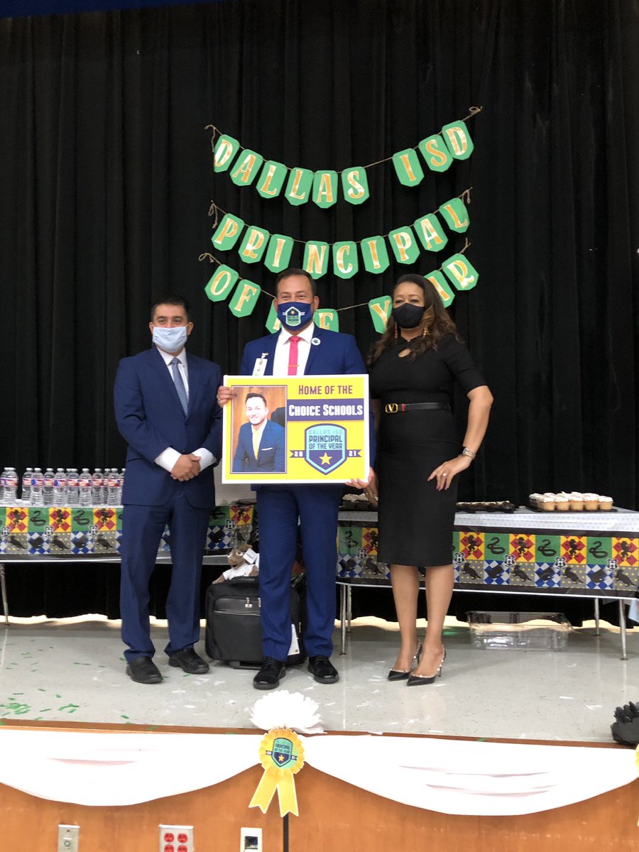 HBGonzalezPLA's tweet photo. We are beyond thrilled to celebrate @PrincipalRey the new #DISD Principal of the Year!!! We knew this day was coming and it wouldn’t have been possible without the support of our amazing community, Thank You All!! @dallasschools @Tanya_N_Shelton @LEAD_DallasISD @MRamirezDISD https://t.co/UbnmX7gr8b