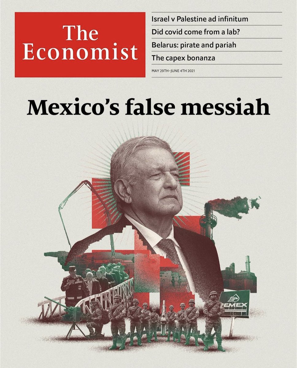 Durísima portada del medio británico The Economist.

Califica al presidente <a href="/lopezobrador_/">Andrés Manuel</a>  es “un peligro para la democracia” de México.

¿Cómo tomarán el artículo "El falso mesías de México" en Palacio Nacional? bit.ly/3uq76jD