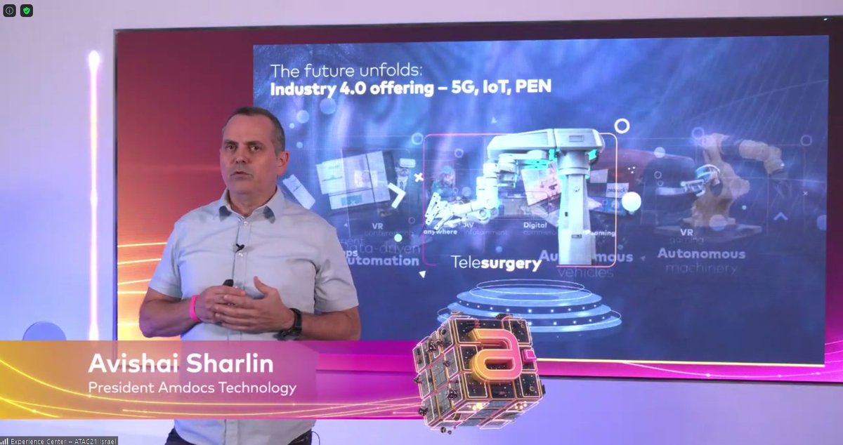 Amdocs's tweet photo. Avishai Sharlin, President of Amdocs Technology, is up next on stage at today's #ATAC21 event, taking us on a journey through our future technology roadmap! https://t.co/16tpIUQ6d6