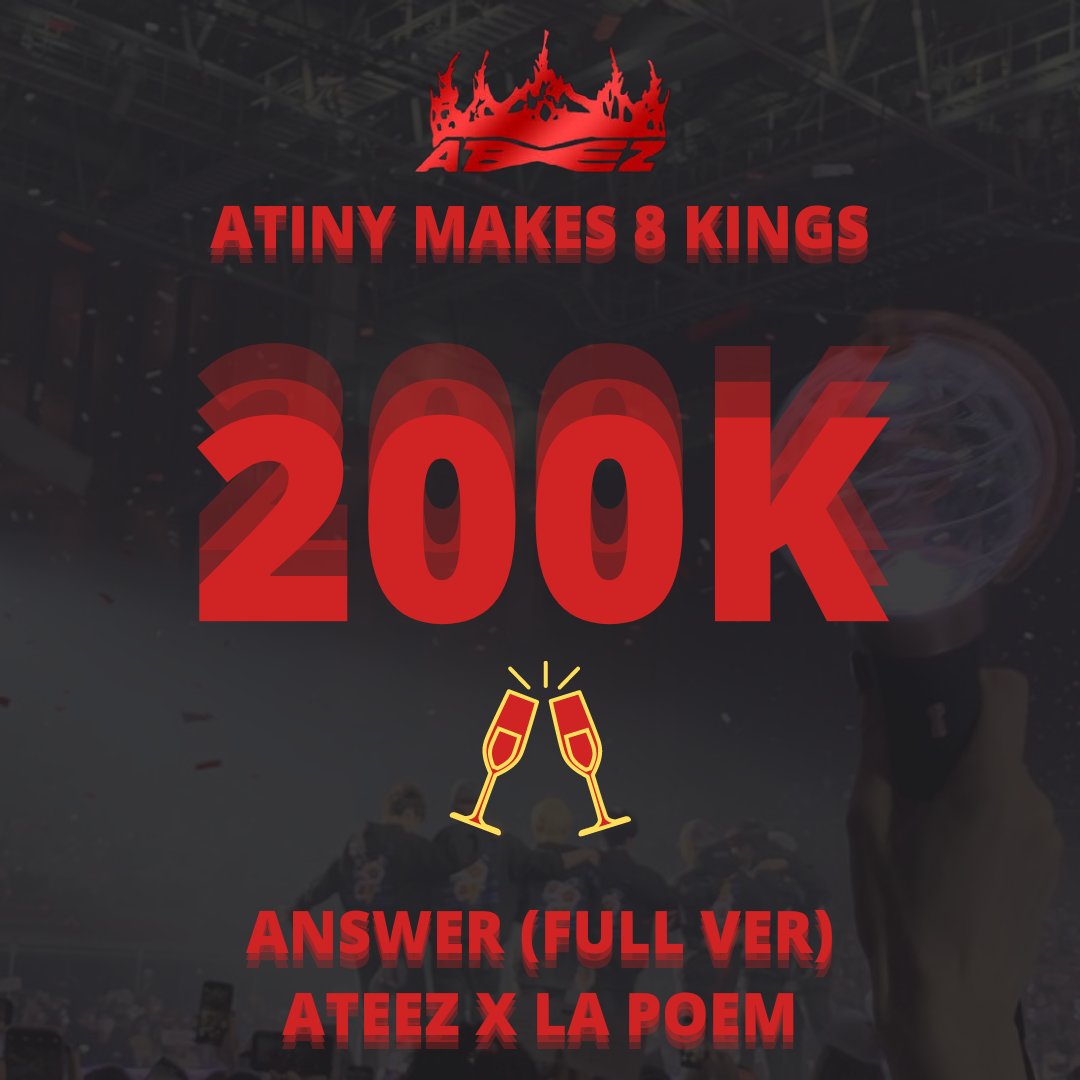 ATEEZNoticia's tweet photo. [YOUTUBE] A apresentação do ATEEZ X LA Poem chegou em 200 mil visualizações no YouTube. Nossa meta é 10 milhões em 24 horas.

ANSWER IS OUT
@ATEEZofficial
#ATEEZ_x_LaPoem #AnswerIsHere #ATEEZ #에이티즈 

ATEEZ - ANSWER (Ode To Joy) Full Ver feat LA Poem: https://t.co/BJUWxBrf7s https://t.co/IJjsRkjYPX