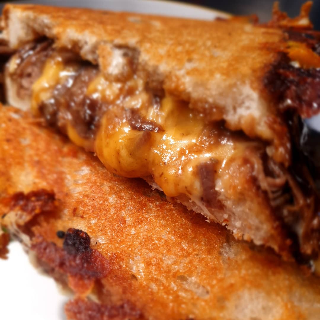 Peckish? A cheesy, brisket sanger should sort you out..