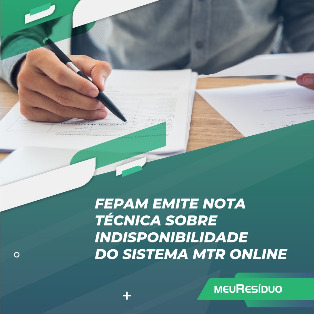 meuResiduo's tweet photo. A Fepam, órgão ambiental do estado do RS, emitiu no dia 12 de maio uma nota técnica sobre a indisponibilidade do Sistema MTR online:
Para ver a noticia completa clique aqui: https://t.co/wAZPLpOffa
#plataformadegerenciamentoderesiduos #meuresiduo #gestaoderesiduos #fepam https://t.co/EtUOAjQLTf