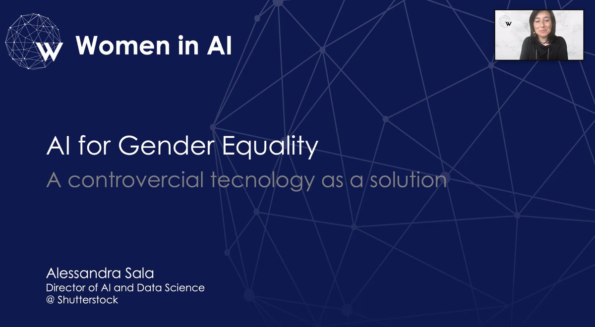 ronaldomenezes's tweet photo. First presentation in the @GenderAcademia workshop is by Alessandra Sala (@Ale_xsandra) on #AI and #GenderEquality. https://t.co/cKhYbT5bLT