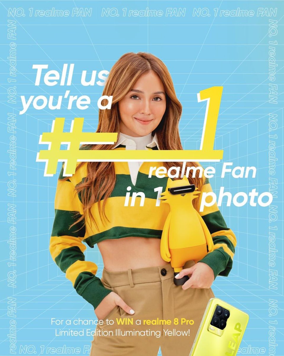 KathCakeCess's tweet photo. “Our real fans deserve this! ✨🥳For being part of our success as the No.1 smartphone brand, as well as an astonishing milestone during our 8 series pre-order, we’re giving away a limited ed,realme 8 Pro!💛💛💛
#realNumberOneFan
👀🤗
©️ https://t.co/WEtVUSo4QZ
#realmexKathryn https://t.co/8aAKEfwtyC