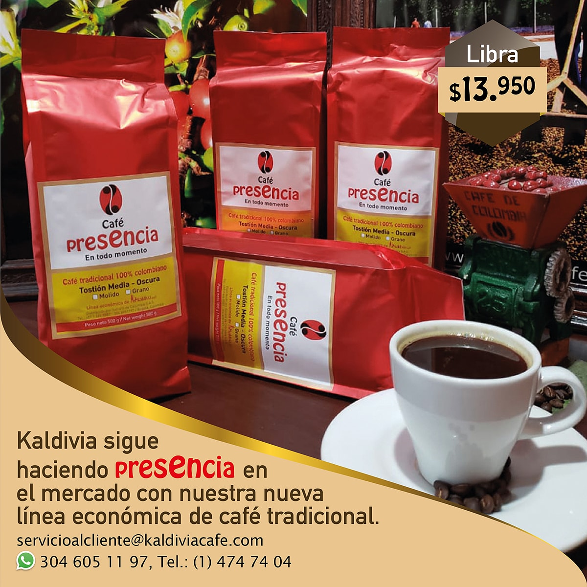 KaldiviaCafe's tweet photo. Presentamos nuestra #nueva línea #economica de #cafe #tradicional #presencia .
Un café de gran #sabor y #excelente #calidad al #alcance de #todos . Seguimos #creciendo para #ofrecer a ustedes los mejores #productos #pidelo o #adquierelo en nuestras #tendas en #bogota #TBThursday https://t.co/wRb2UqnFNu