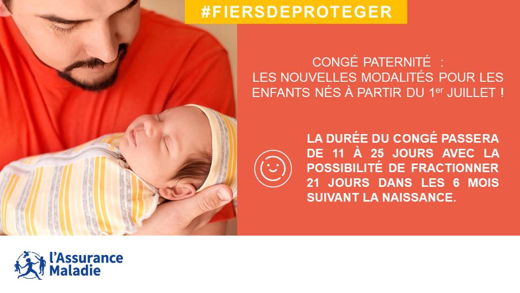 Le #CongéPaternité, les nouvelles modalités pour les enfants nés à partir du 1er juillet 2021 !
La durée du congé paternité passera de 11 à 25 jours. C’est ce que prévoit le décret du 12 mai 2021.
Découvrez la réforme : ttps://www.service-public.fr/particuliers/vosdroits/F3156