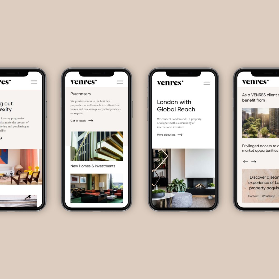 22Group's tweet photo. A recent slick property website we launched - Venres 🖥️ 

Take a look at their website: https://t.co/MwiRqUVwa0

Get in touch➡️ : https://t.co/nVkuGVfnkc

#webdesign #websitedevelopment #digitalagency #manchesterwebdesign  #branding #ux #design https://t.co/KeA9EDTtGJ
