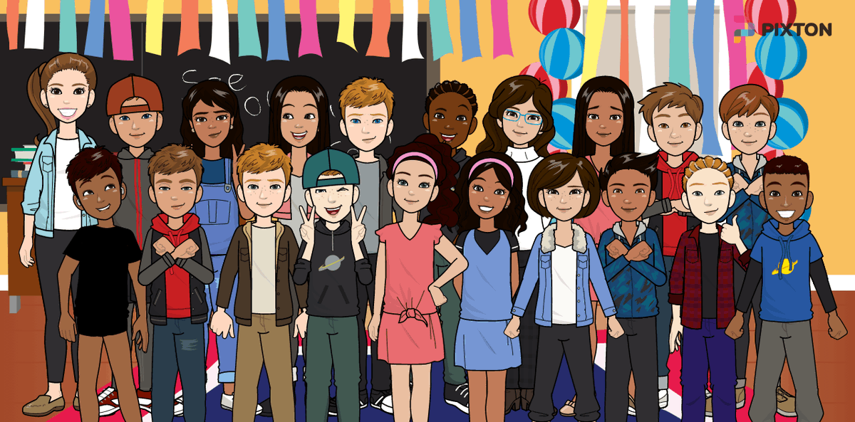 End of the Year Countdown started today! Virtual class photo is coming along #10moredays