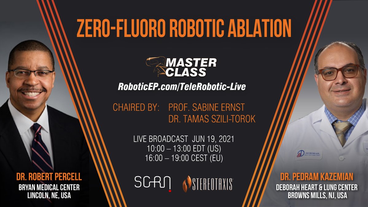 Stereotaxis (@stereotaxis) on Twitter photo Announcing📢 #MasterClass: #ZeroFluoro Robotic Ablation. Join #EPeeps <a href="/SansFluoroDoc/">SansFluoroDoc</a> & Dr. Pedram Kazemian as they demonstrate & discuss #Fluoroless ablations with #RoboticEP.
📅Jun 19, 10am EDT / 4pm CEST
🔗Register: roboticep.com/telerobotics/l…
#RoboticSurgery #CardioEd #MedEd Announcing📢 #MasterClass: #ZeroFluoro Robotic Ablation. Join #EPeeps <a href="/SansFluoroDoc/">SansFluoroDoc</a> & Dr. Pedram Kazemian as they demonstrate & discuss #Fluoroless ablations with #RoboticEP.
📅Jun 19, 10am EDT / 4pm CEST
🔗Register: roboticep.com/telerobotics/l…
#RoboticSurgery #CardioEd #MedEd