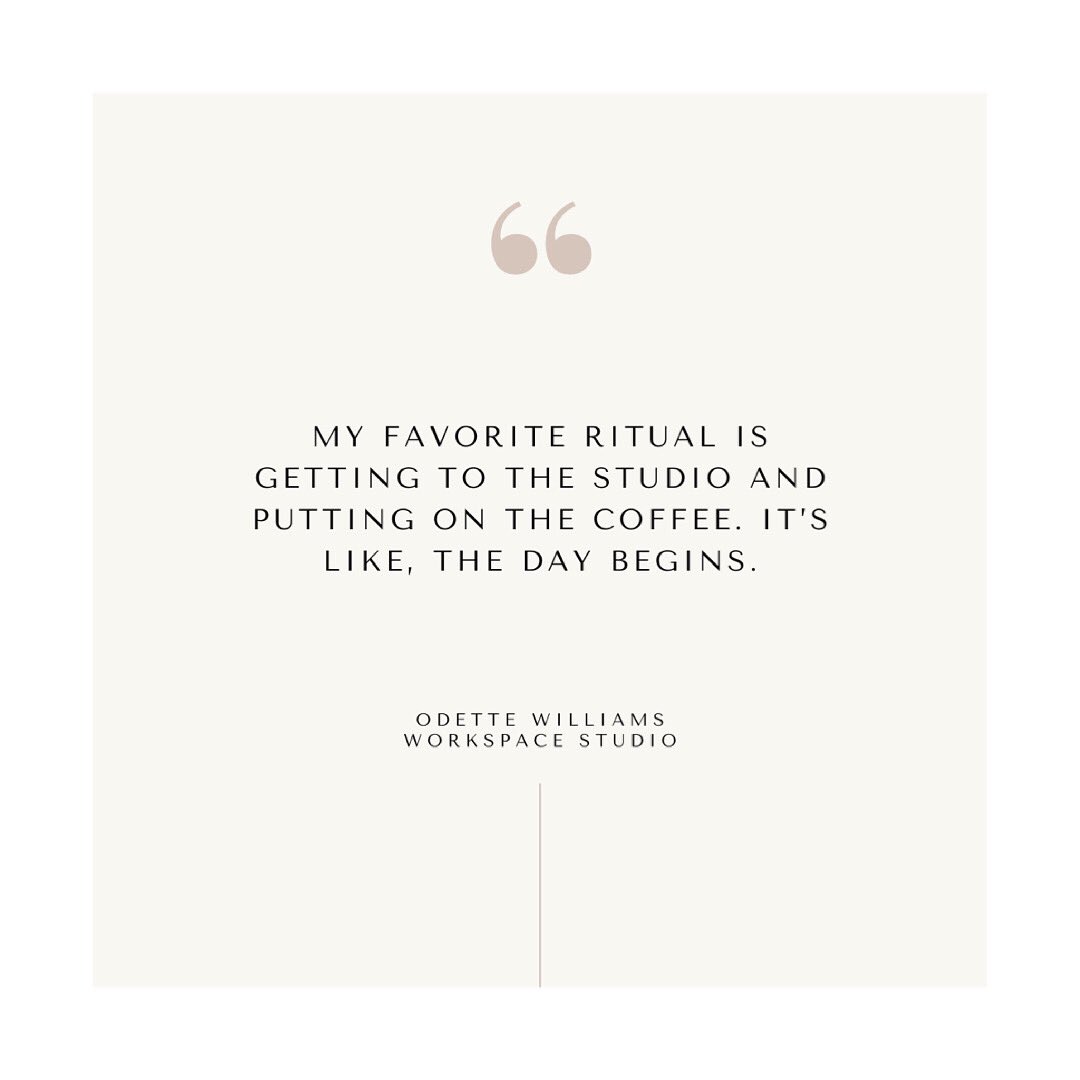 makegoodspace's tweet image. What’s your ritual?
@OdetteWilliams4 
#workspacestudio