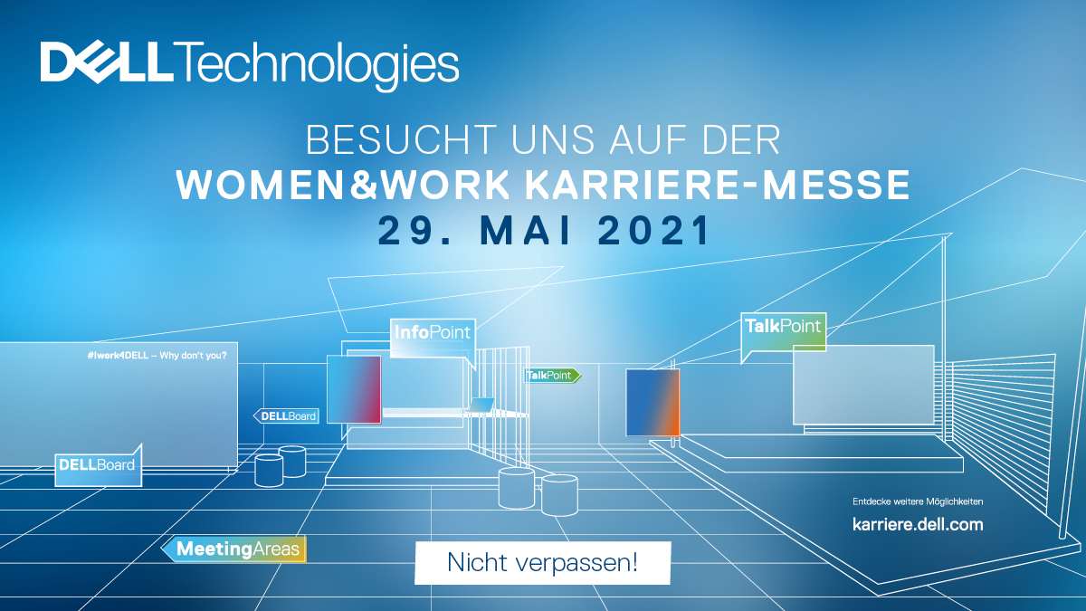 Lernt <a href="/DellTechDE/">Dell Technologies Deutschland</a> als Arbeitgeber kennen: auf der Women&amp;Work Karriere-Messe am Samstag (29.5.)! bit.ly/3bYxdb0 #Iwork4Dell