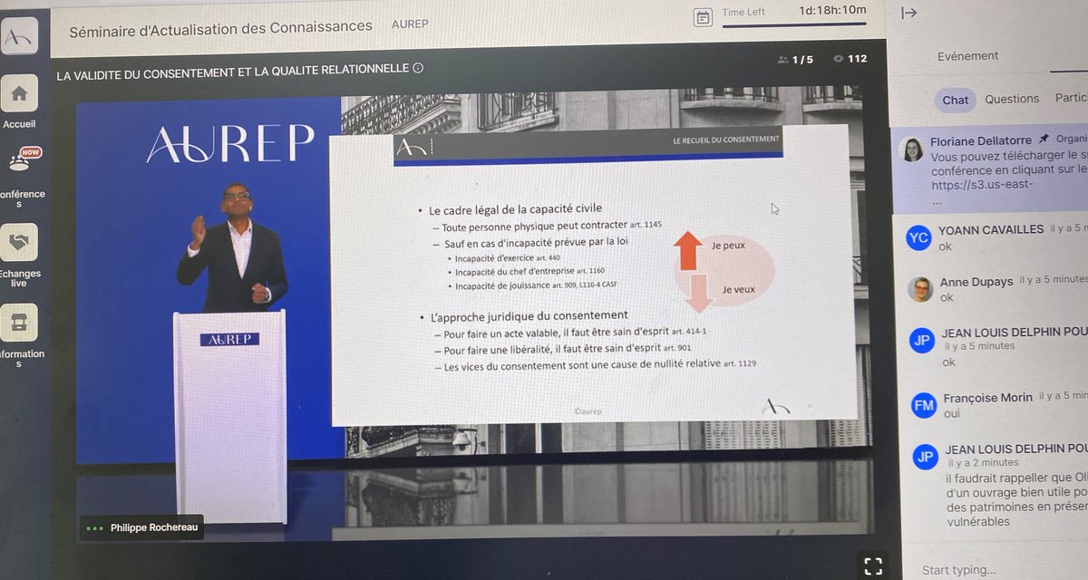 AUREP Séminaire d'actualisation des connaissances 2021 Digital
Jour 2 : William Altide, Pascal PINEAU et Olivier Chomono sont intervenus pour notre plus grand plaisir
#aurep #seminaire #actualisation #connaissances  #cgp #banque #assurance #expertcomptable #avocat #notaire