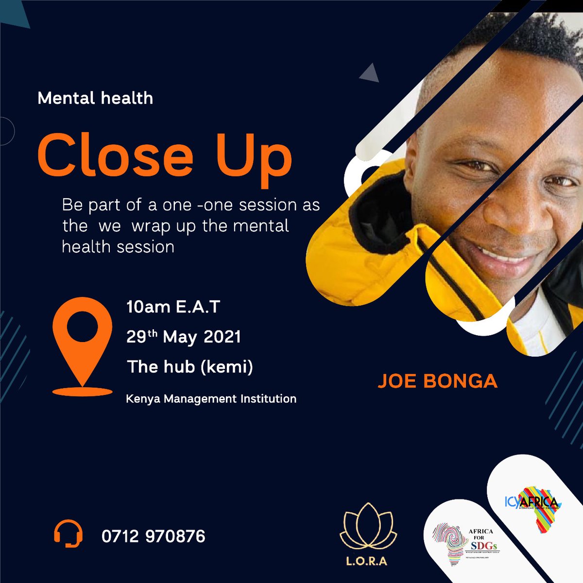 LoraOrg's tweet photo. Be part of a one-on-one session as we wrap up the mental health session.
#MentalHealth254 
#Mentalhealth 

@MrLoyal86480138
@olefa6 https://t.co/jumjn17Rie