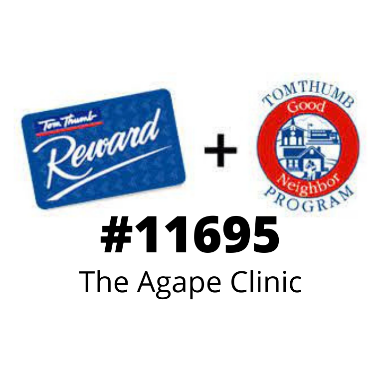 AgapeDallas's tweet photo. The Agape Clinic is proud to be part of the @TomThumb_Stores Good Neighbor Program.

Link your reward card to our Good Neighbor #11695 &amp; The Clinic will receive a percentage of all your purchases. It's easy - you shop &amp; help us raise funds!

#CommunitiesWorkingTogether https://t.co/cwyZNlNVkA