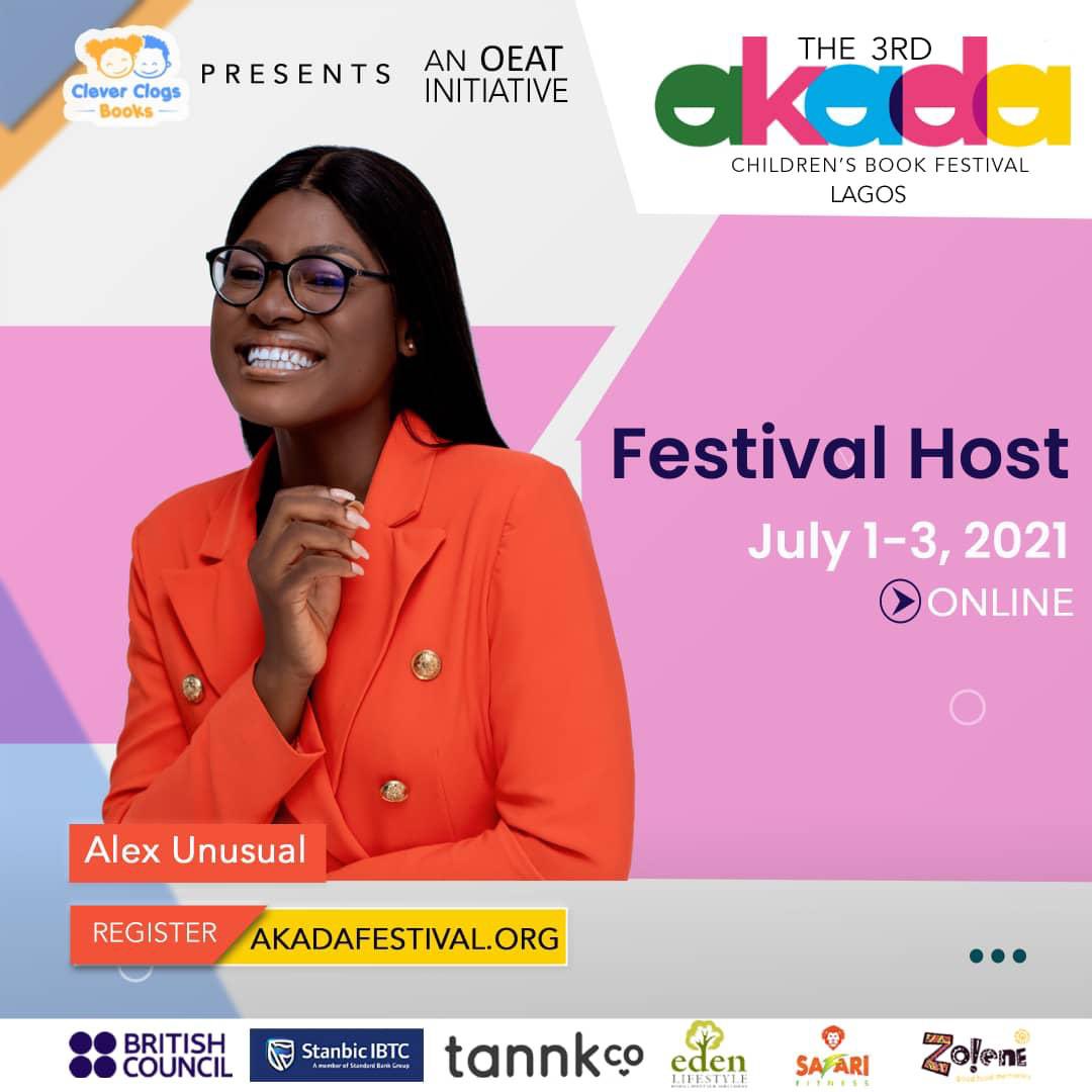 alex_unusual's tweet photo. I am delighted to return as festival host for the Akada Children's Book Festiva. This is recognized as Nigeria's first book festival for children, and the largest children's book festival in West Africa. Click the link in @AkadaFestival to register for FREE. https://t.co/idVIobzfjW