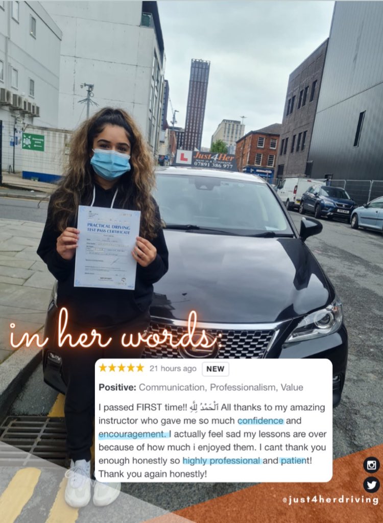 Just4HerDriving's tweet photo. CONGRATS MEHVISH FOR PASSIN 1st TIME🎉
#Just4HerDriving https://t.co/QoaWq6DuUt