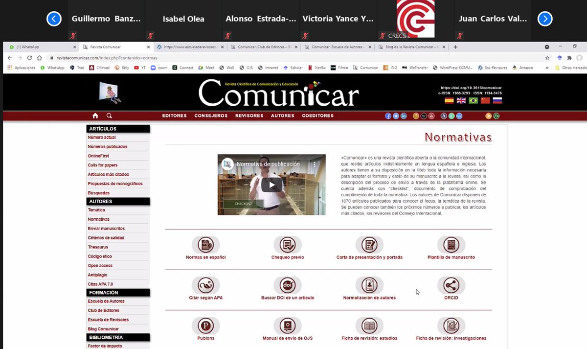 vyancelibrarian's tweet photo. El último día #CRECS21
@aguaded explica las buenas practicas editoriales de @Rev_Comunicar , la importancia de cuidar a los autores y revisores.
Ponencia: La formación autoral como estrategia para publicar en revistas científicas de alto impacto.
#CRECS2021 #CRECS21 https://t.co/UniYgsEeUg