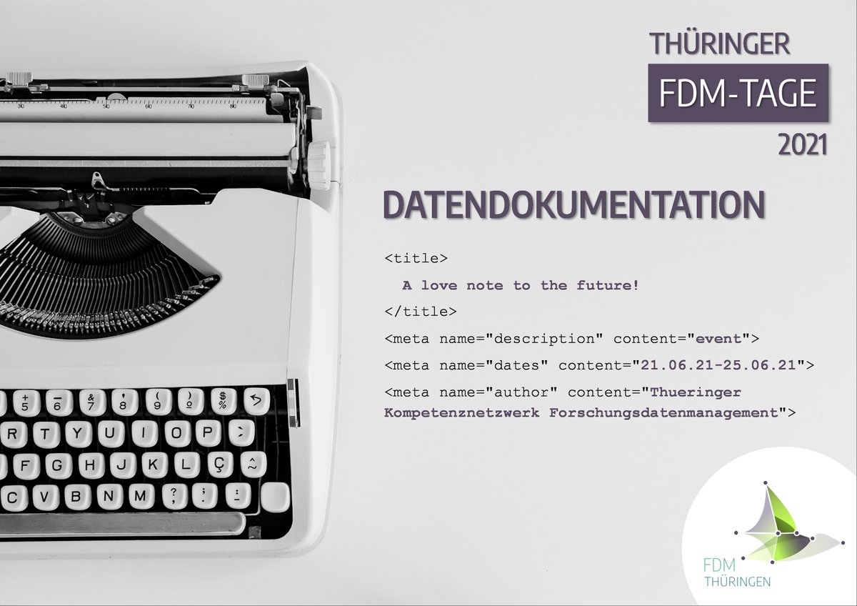 FDMThueringen's tweet photo. Das Programm für die Thüringer #FDMTage vom 21.-25.06. ist nun draußen und die Anmeldung ist eröffnet: https://t.co/VHdT2AZ063 Mit 4 Veranstaltungen rund um das Thema Datendokumentation ist bestimmt für jeden etwas dabei wir freuen uns auf Euch! #FDM #DataDocumentation https://t.co/doKsyYaUQr