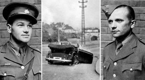 DanyHorys's tweet photo. V hlavních rolích hrdinů: Jan Kubiš a Josef Gabčík
Den: 27. květen 1942
Čas: cca 10:35
Místo: Praha, zatáčka V Holešovičkách
Cíl: Sejmout kata českého národa Reinharda Heydricha a pomstít jeho vládu teroru.

Pro mě jasně největší okamžik naší historie. Díky, hrdinové!❤️🇨🇿🤝🇸🇰 https://t.co/jDNlY8WX8F