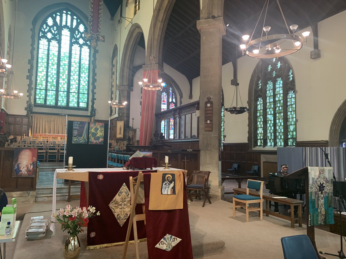 My second Oxford - Astra Zeneca vaccination done in St Barnabas Church at the end of my road in Southfields, South London, by a volunteer vaccinator with another volunteer playing the piano in the background. So proud of the NHS and this community effort.