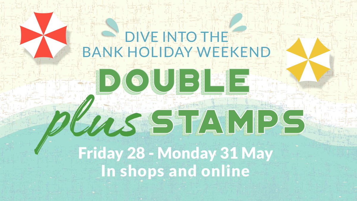 We can't guarantee the weather but we can make your bank holiday weekend. From Fri 28 - Mon 31 May you can earn Double Plus Stamps in shops AND online. What better excuse to indulge yourself this weekend? And if you're not already signed up to Plus: waterstones.com/plus