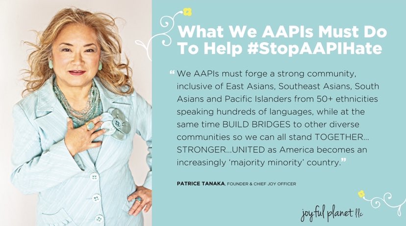 JOY TWEET #StopAAPIHate #AAPIHeritageMonth #AAPIHM #AAPIStrong #AAPICommunity #AAPIProud #AAPIJoy #AAPIAwesome #AAPITogether #AAPIUnited @DAA_PR @prsany @IWGroup @bimada @CurtisSChin @fordpat @KensViews @dbreakenridge @soonmeekim @AngelaChitkara @mayleeasia @DrSha @carolynmlok