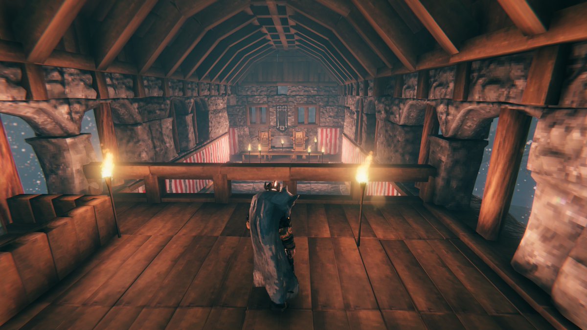 skye_mackinnon's tweet photo. Today I built @stirlingcastle's Great Hall in #Valheim. Let's not talk about how long that took... Can't even begin to imagine how they did it in real life. #castlefix @Valheimgame https://t.co/EWBqMtVX4E