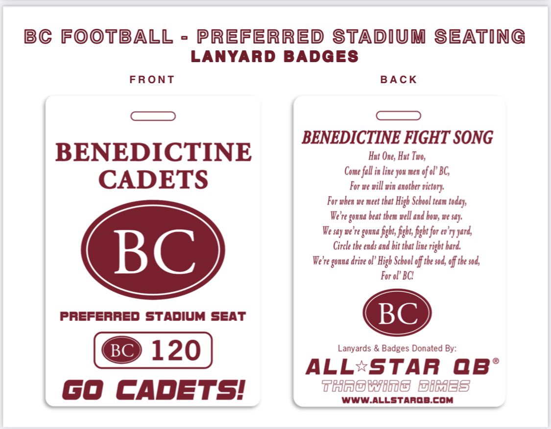 TheBC400's tweet photo. Purchase your DREAMSEAT Preferred Stadium Seat today for the 2021 Benedictine Military School football season! Contact Mrs. Susan Johnson at (912) 644-7006 or susan.johnson@bcsav.net for more information. #thebc400 #NextLevel #Savannah https://t.co/hT48IkpcHA