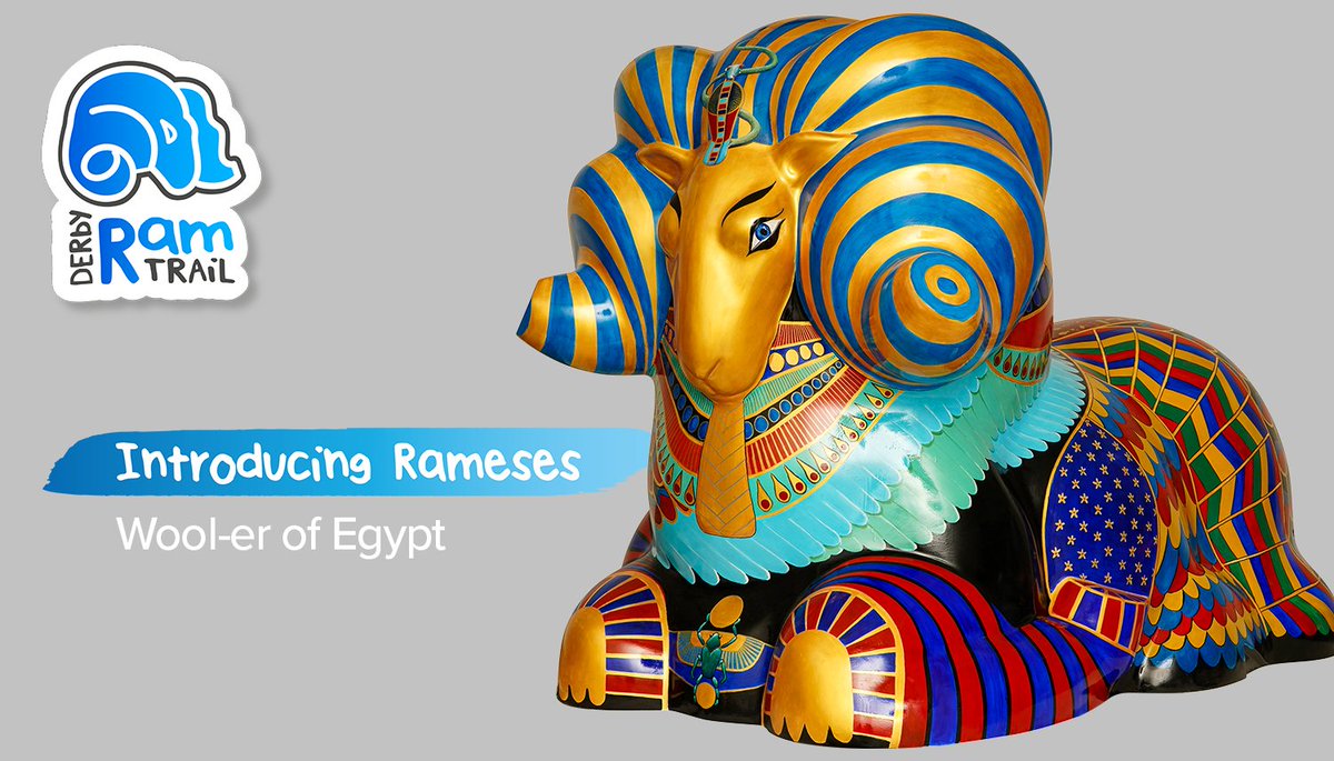 A noble ancestor of the Egyptian Pharaoh, please welcome <a href="/DerbyRameses/">Rameses</a>!

We’re delighted to finally share details of our sponsored sculpture for the #DerbyRamTrail – doesn’t he look baa-vellous <a href="/JudithBerrill/">Judith Berrill</a>?

Read about Rameses: ow.ly/hLRO50EW2UB #TheRamsAreComing