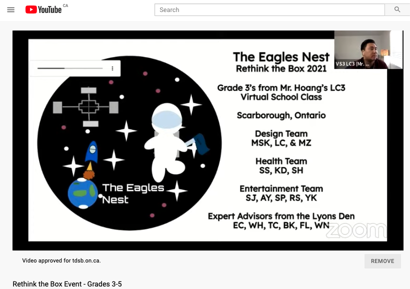 ZeliaMCT's tweet photo. Students pitch their designs; they are so well organized, detailed and innovative! So much creativity 🚀 @madamepryor @mrdavidhoang
#aweSTEM 🚀
#RethinkTheBox21 #RethinkTheBox
@tdsb @tdsbvs
@raycmercer @s_m077 @CanadaGrant https://t.co/WH0tHG4RxN