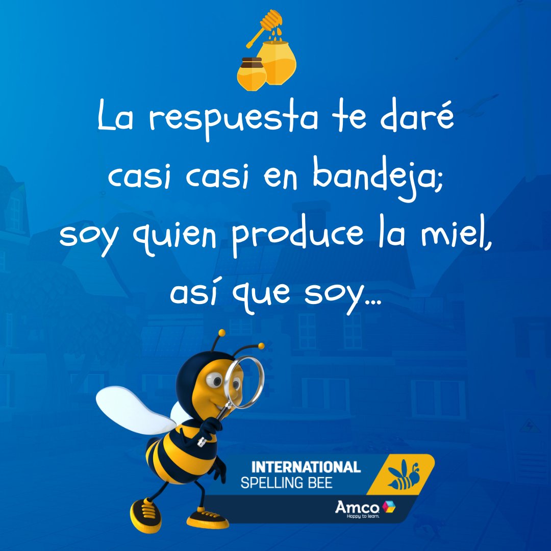 EduZland's tweet photo. ¡Hoy es jueves de #retos! 🙌🏼
Cómo el próximo sábado @AMCO_iberia celebra su IX edición del Spelling Bee, no podíamos conmemorar este #enigma de la mejor manera 🥳🔝
¿Cuáles es la respuesta correcta? - 💡 Pista: es la mascota del Spelling B-E-E 🐝
#Juegaprender #eduZland https://t.co/GKwOsqzt97