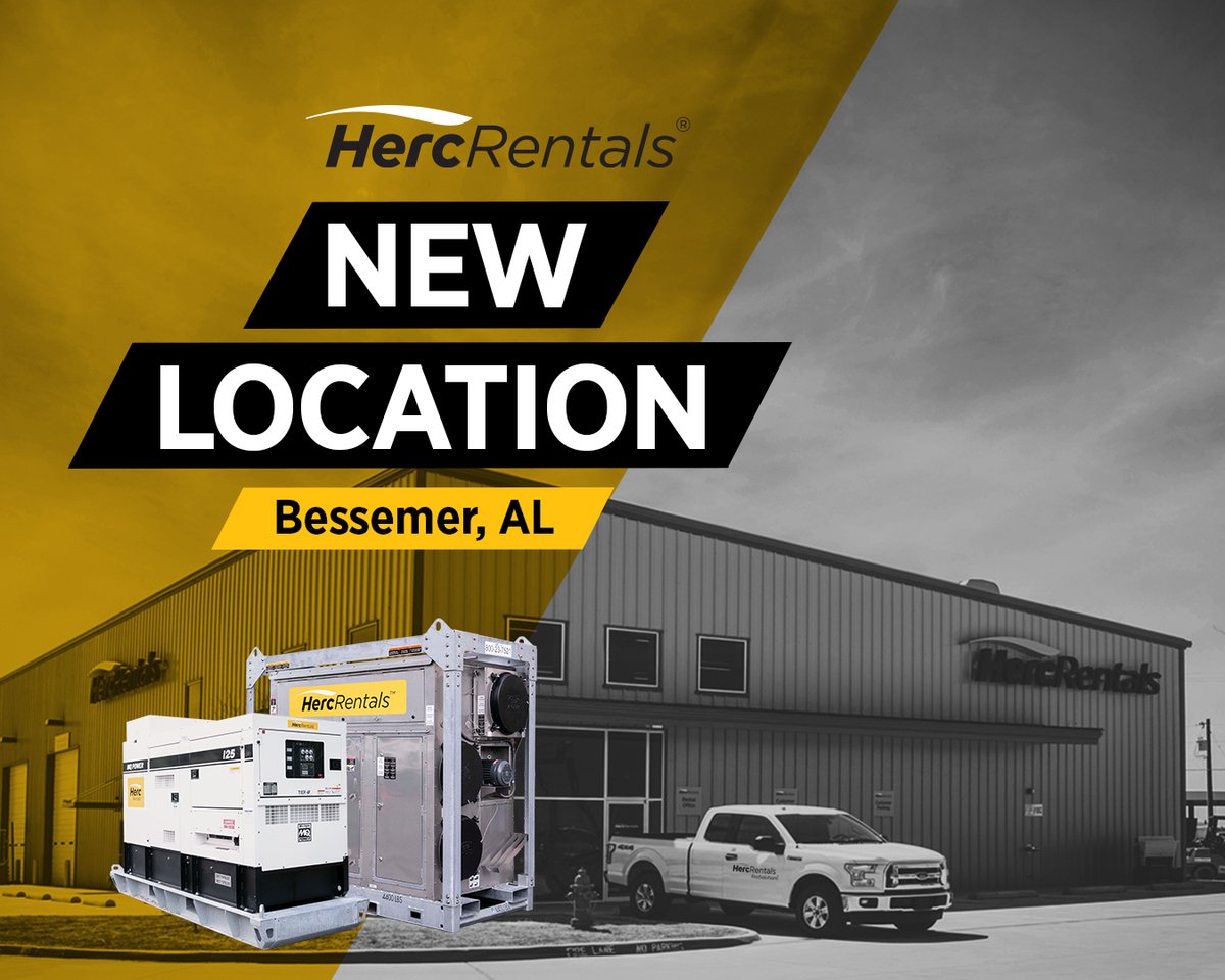 HercRentalsInc's tweet image. Our Bessemer, AL location has moved! We are still here to equip our customers and  community with the gear, solutions, and service they need. And, we look forward to continuing to work with you! #allthegearyouneed #herchasit  #bessemer #alabama bit.ly/3oQ6SRG