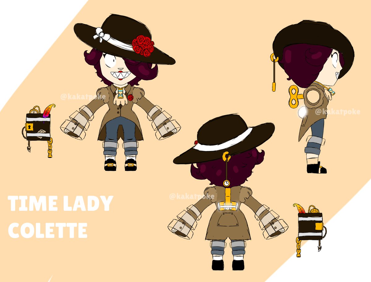 kakatpoke's tweet image. Skin Concept for Supercellmake!!
Time Lady Colette!
#BrawlStars #BrawlStarsArt #SupercellMake #ColetteLostInTime