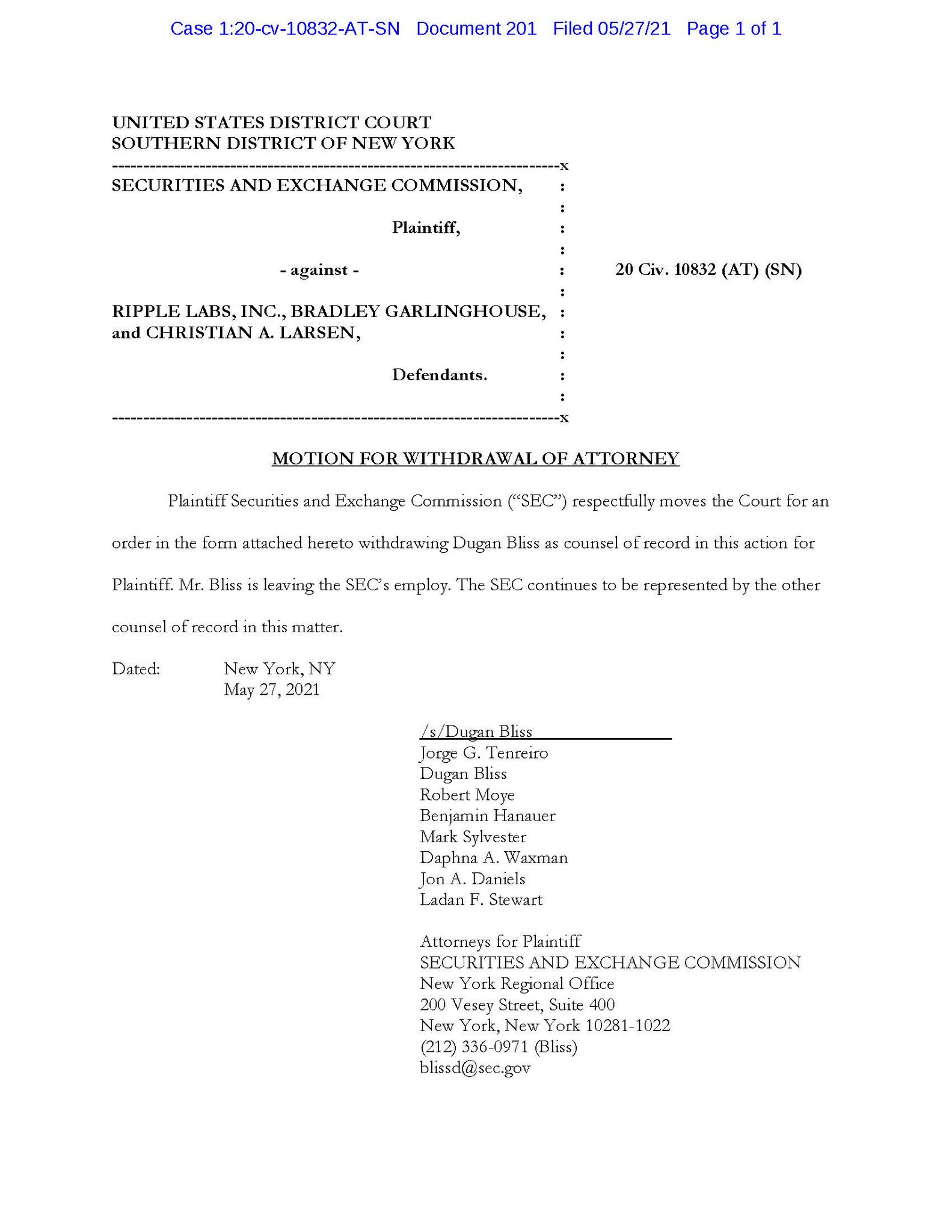 James K. Filan on Twitter SEC_NEWS v. Ripple XRP SEC