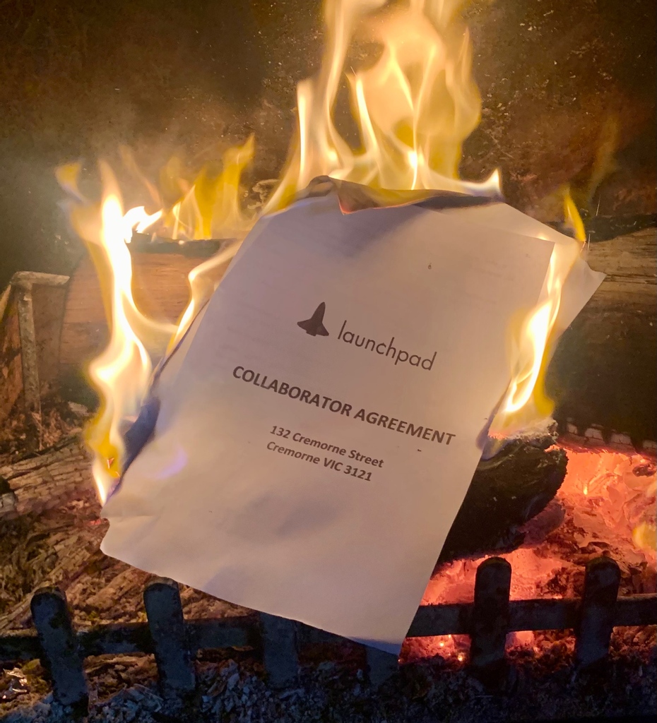 The only way to grow a business is to keep things flexible - every business owner should be burning their office leases.  At @LaunchPadRichmond we burnt our contracts - so there's nothing to sign and no lockins. Just hassle-free office space.  #WFH #FutureOfWork
