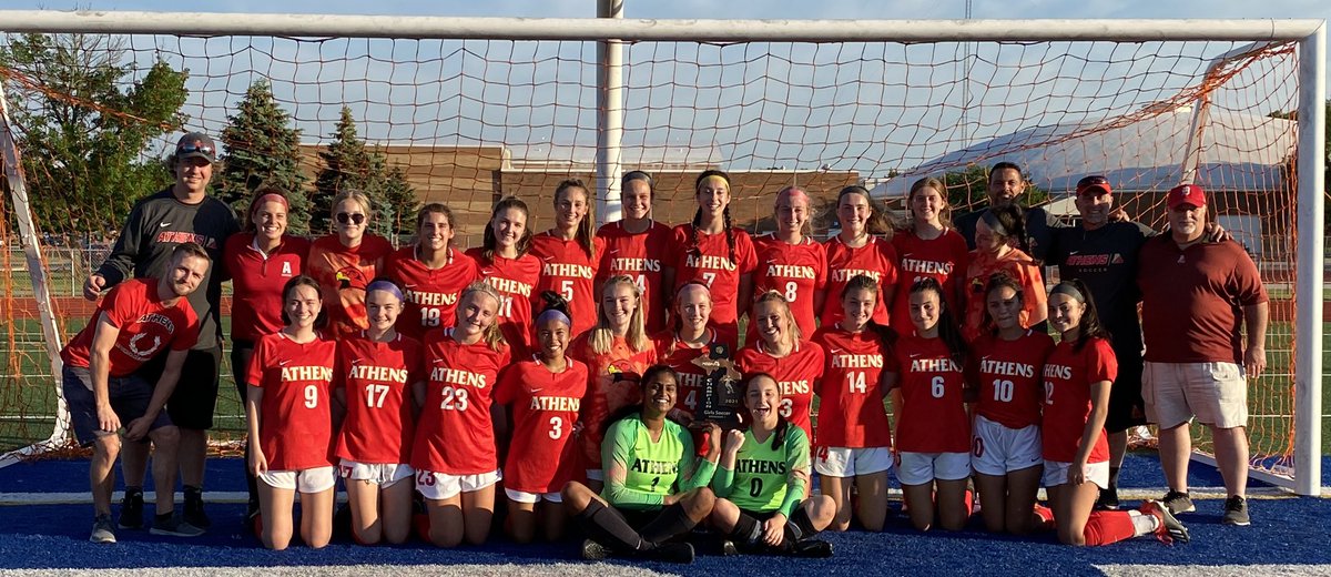 AthensSoccer's tweet photo. Hawks win District Championship 4-0 vs.  Fraser. G- Mayne (2), Carnes, Ciak. A- Fahnestock (2), Leonard , Carnes. SO- Balusu &amp; Weeks. #gohawks https://t.co/amXBgkal7k