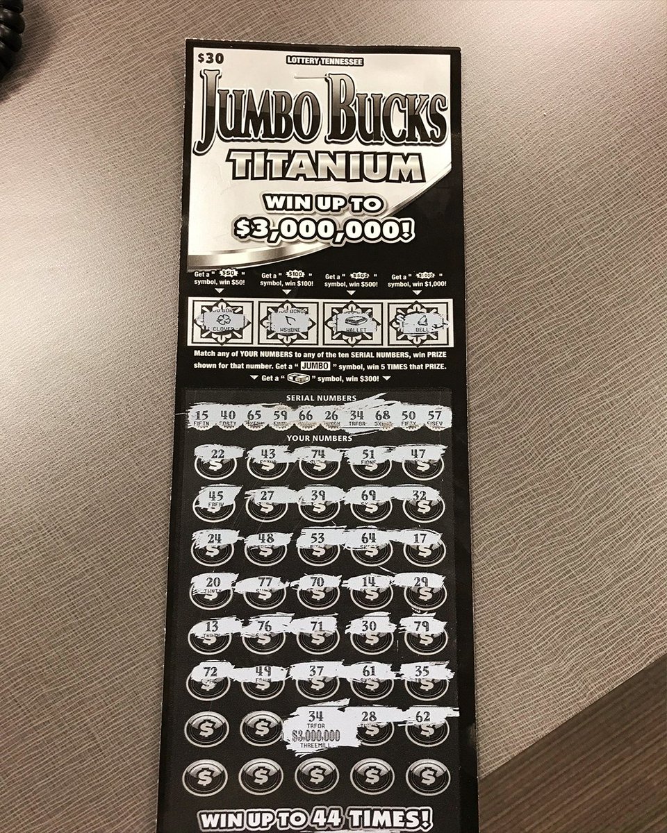 TNLottery's tweet photo. π¨Winner alert! π¨ A player from #Nolensville won the $3,000,000 top prize playing #JumboBucksTitanium! Which number matched to make this player a winner?
#TNLottery #Winner #TELWinner #TNWins https://t.co/jBA4Tkcu70