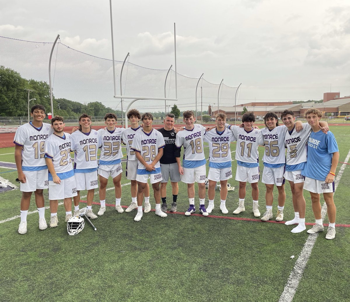 Monroe_FalconFB's tweet photo. Proud of our multi sport athletes and the rest of the boys lax team for moving to the state playoff semifinals. Always compete! ⁦⁦@monroeathletic⁩ https://t.co/QOzNro6DU1