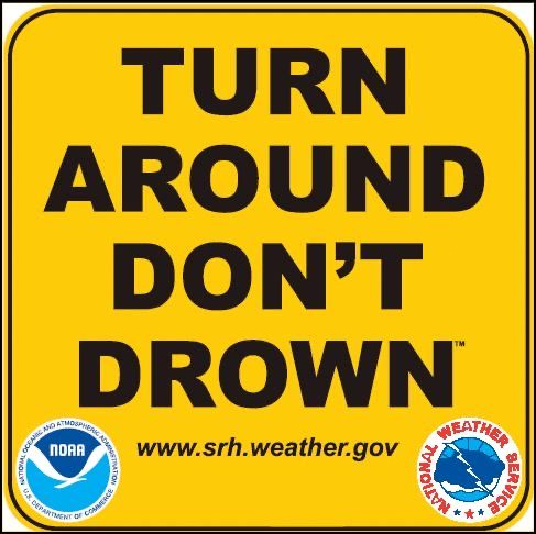 JVPD_Police's tweet photo. With all of the rain we are seeing a number of streets and roads with lots of water on them. Remember turn around don’t drown. ￼￼ https://t.co/aL5yNlW2Ku