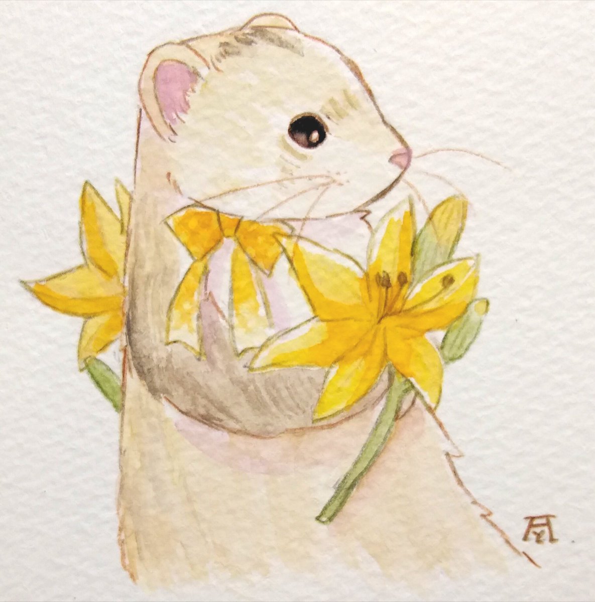 ニッコウキスゲ 心安らぐひと イラスト 絵描きの輪 ふる絵 伊達 幸せを紡ぐ物語展3 23 のイラスト